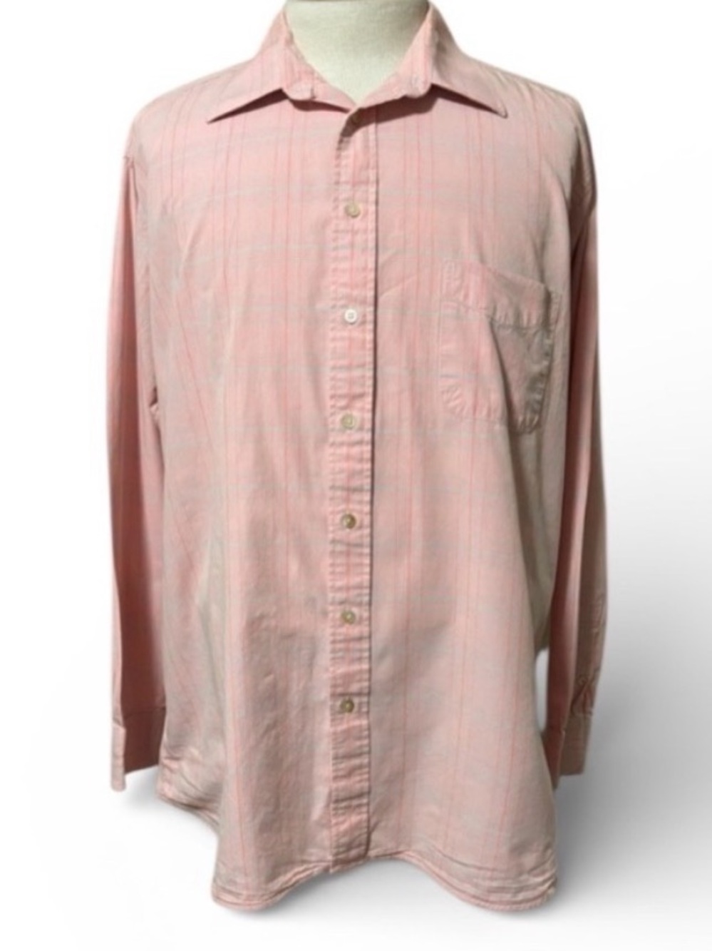 Burberry London Men's Button Up Long-sleeve Shirt Glen Check Plaid Size XL